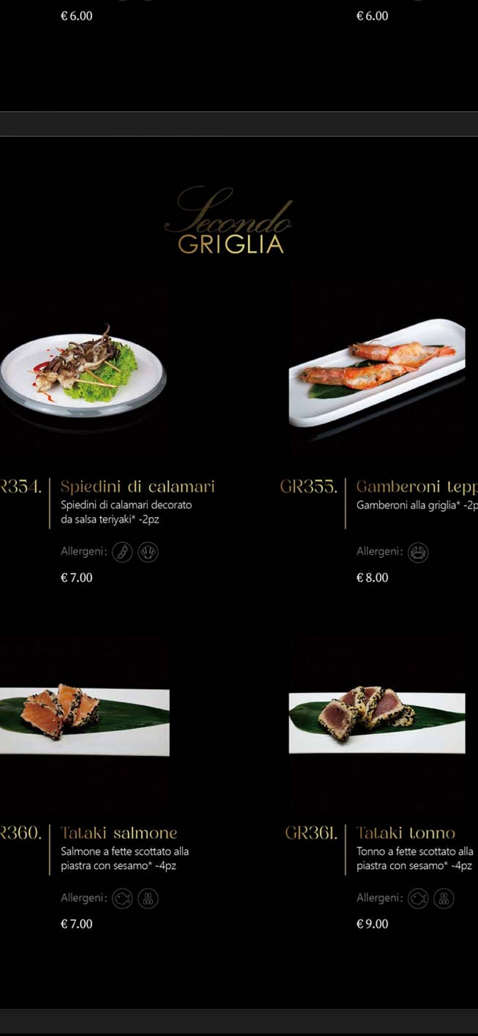 Menu di Sushi Ho 