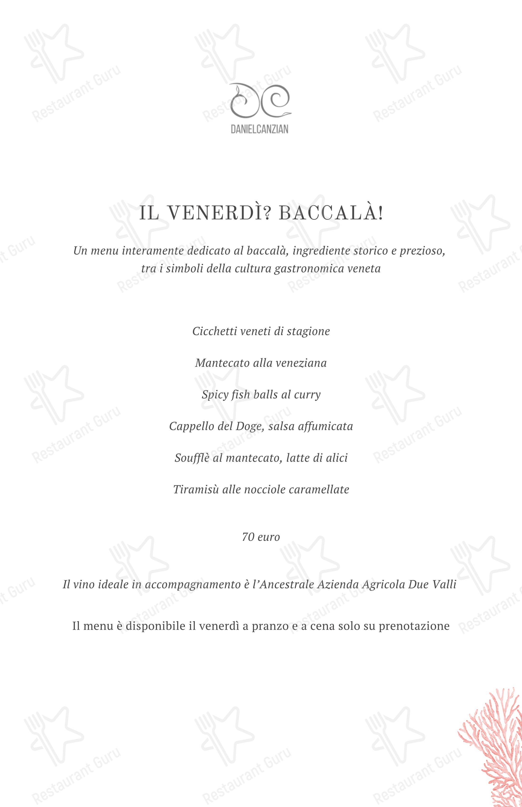 DanielCanzian Ristorante Milano in Milano - Lunch Menu