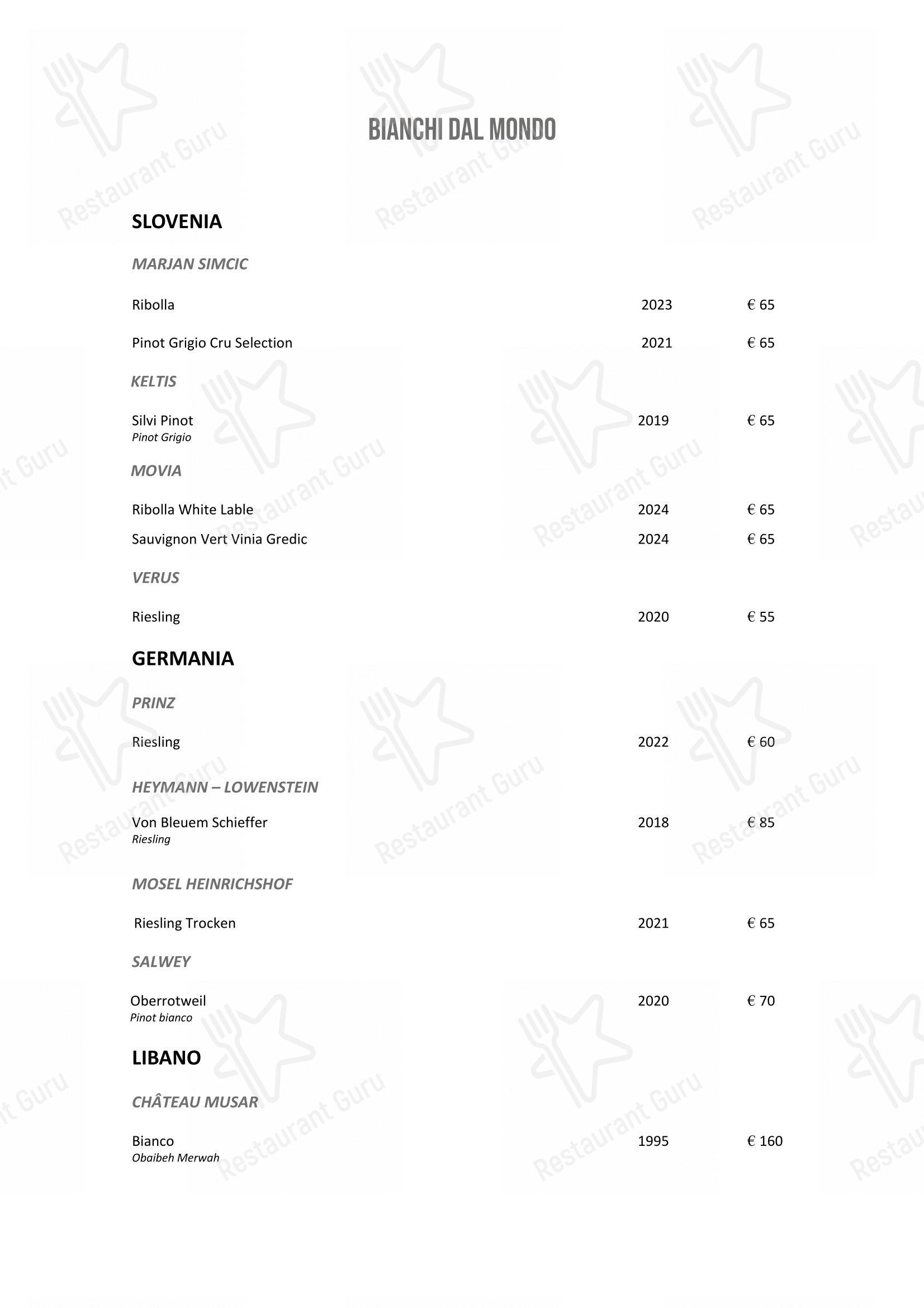 Wine Menu per DanielCanzian Ristorante Milano in Milano