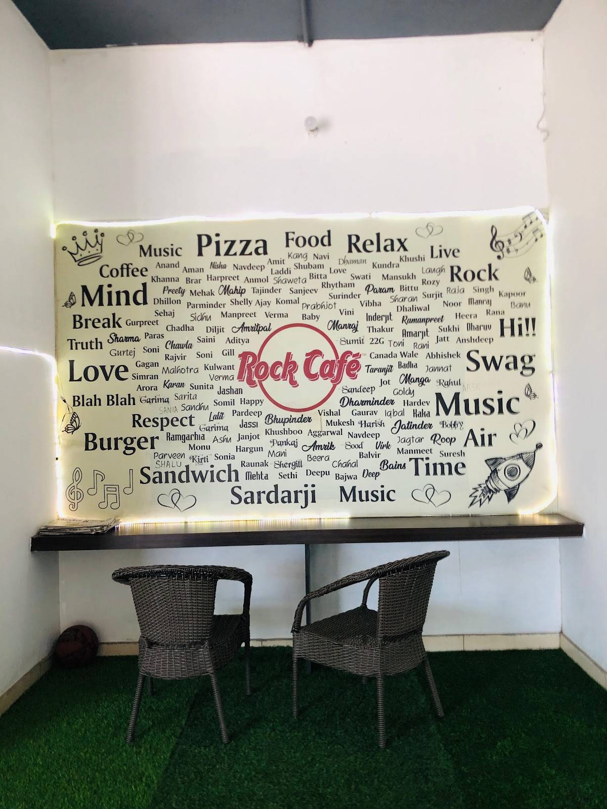 Rock Cafe menu