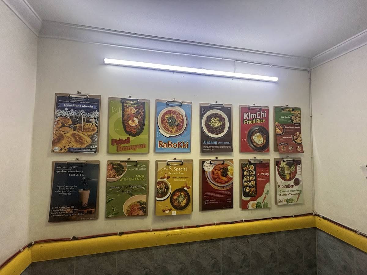 Mr. K Korean Ramyun Cafe menu