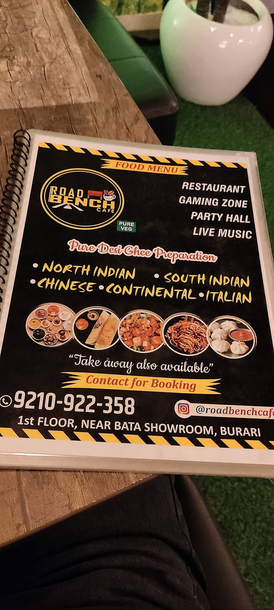 Road Bench Cafe family restaurant menu