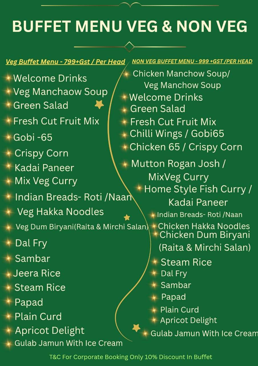 Delicia Multi Cuisine Restaurant menu