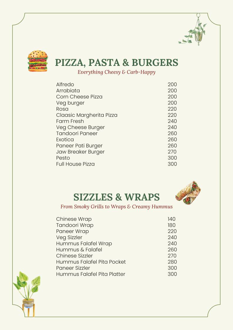 Dhara Cafe & Restaurant menu