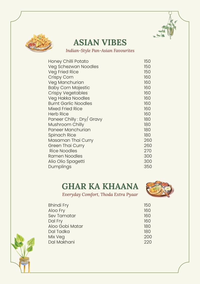 Dhara Cafe & Restaurant menu