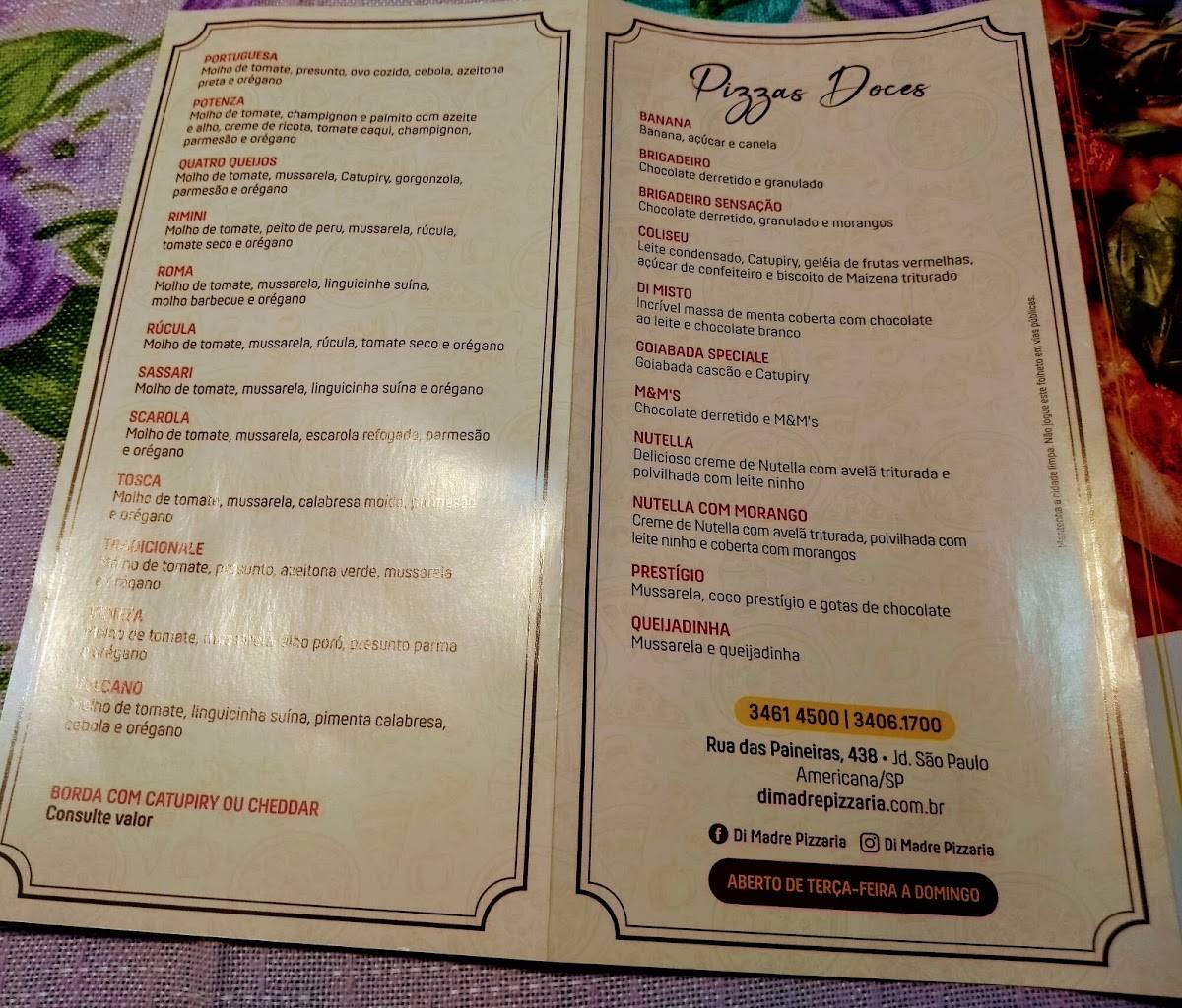 Di Madre Pizzaria - (Somente Delivery) Americana cardápio