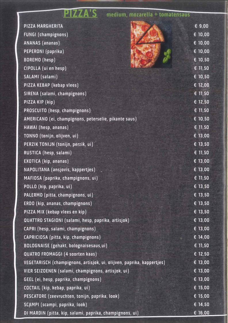 Menu de Di Mardin - Geel