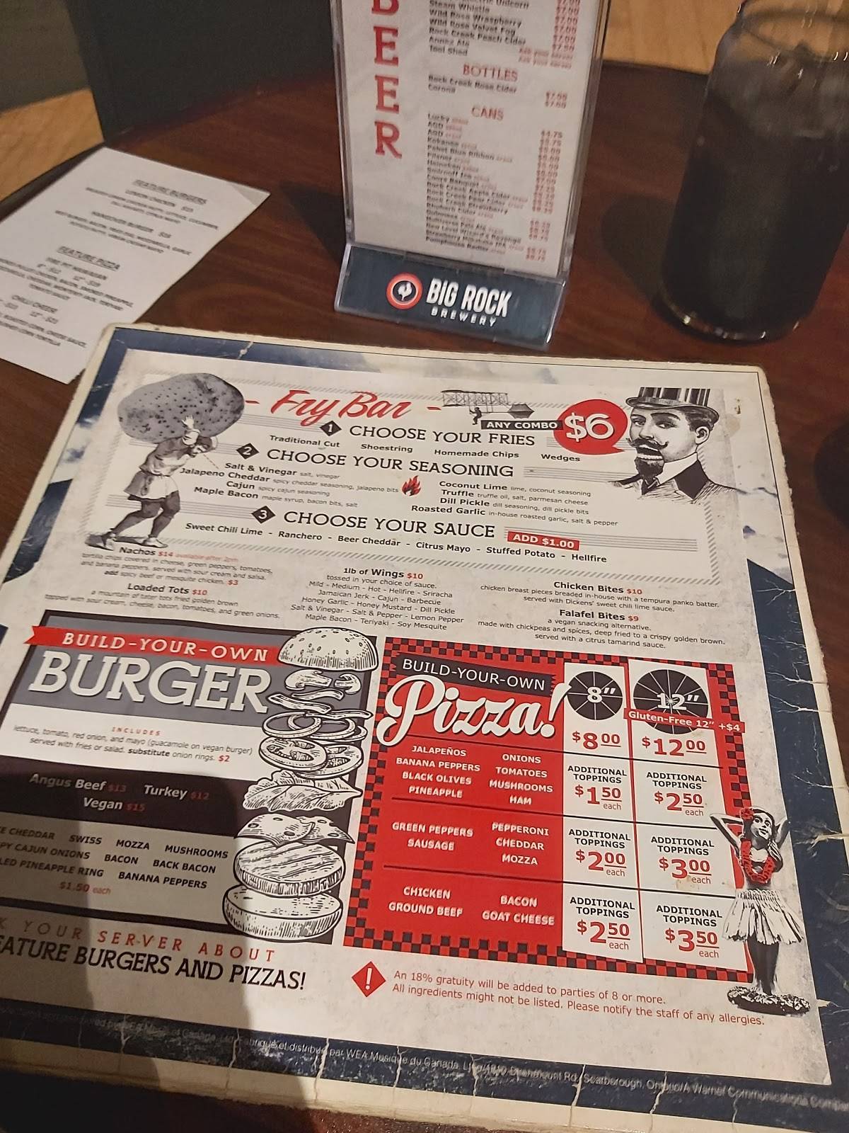 Menu de Dickens