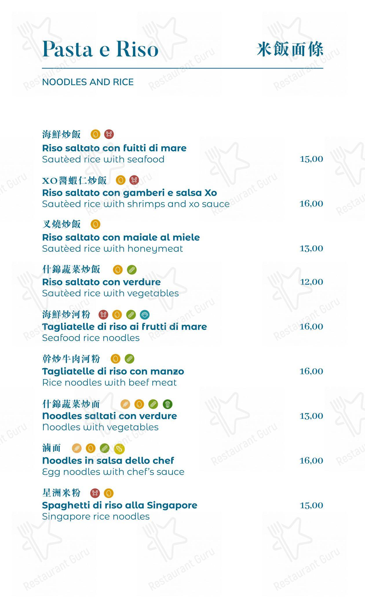 Menu bar per Dim Sum ristorante