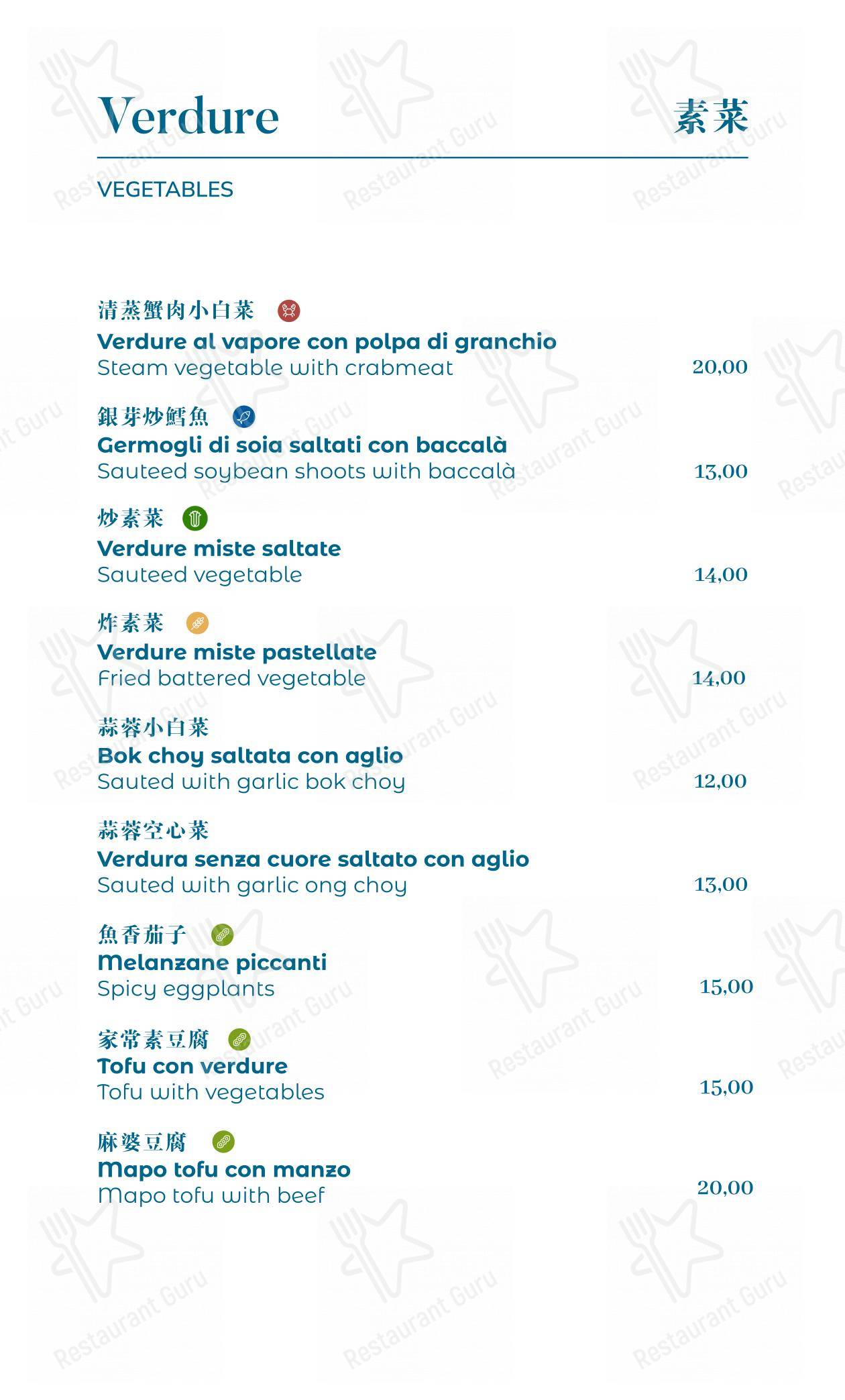 Dim Sum in Milano - Menu bar