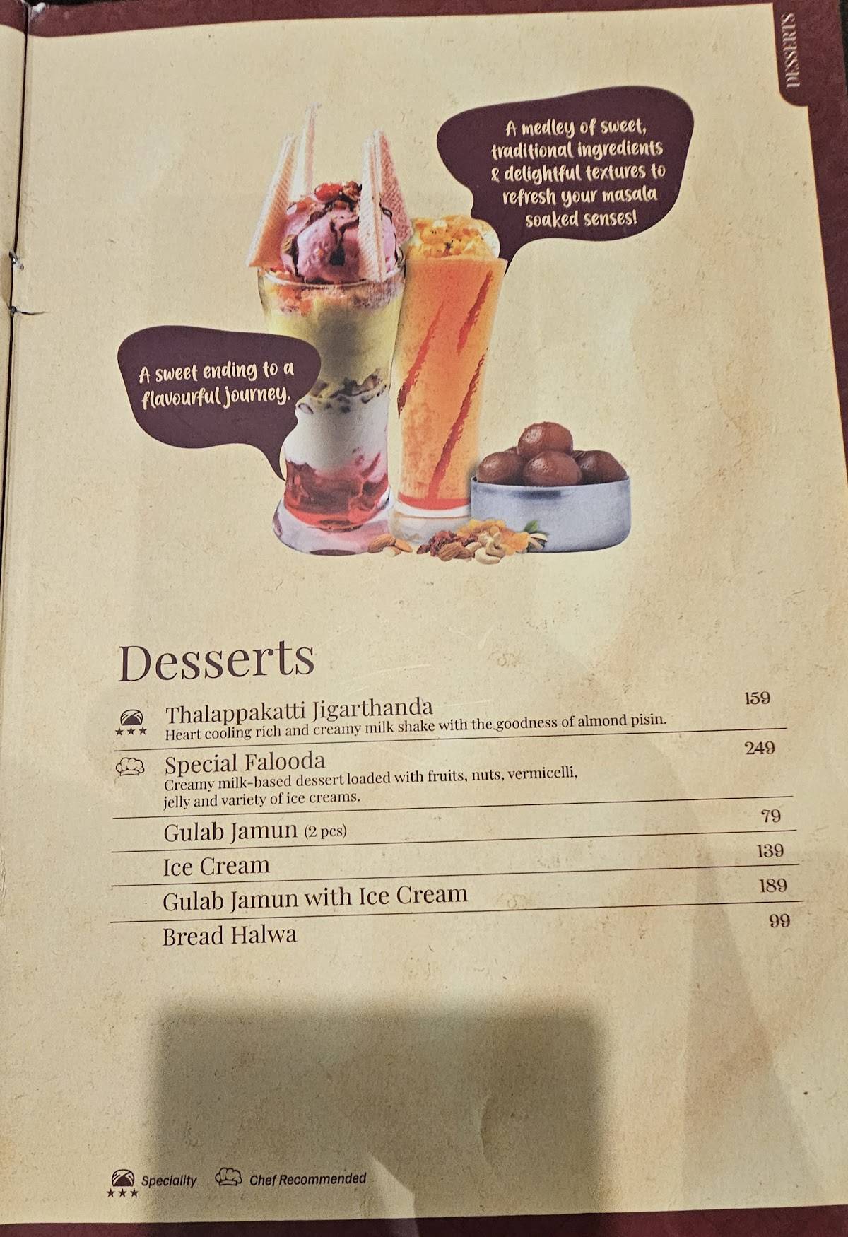 Dindigul Thalappakatti Restaurant menu