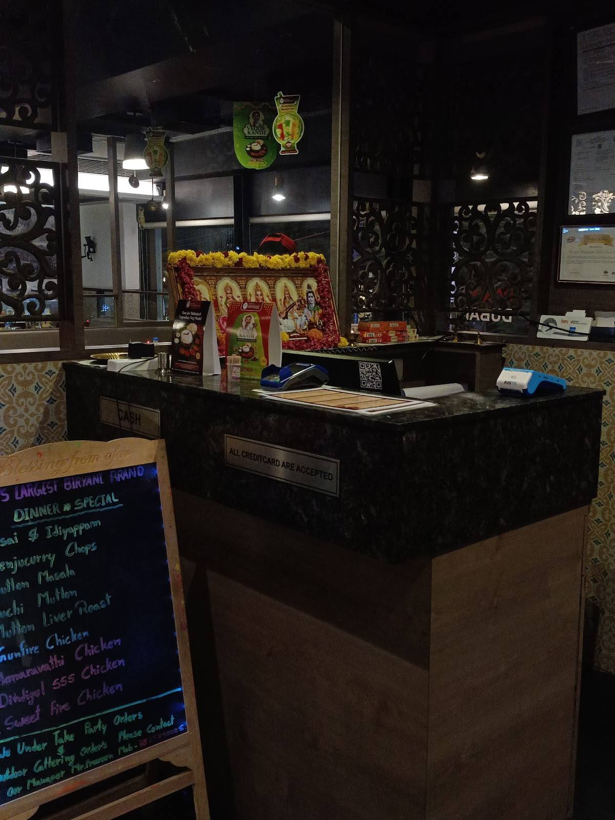 Dindigul Thalappakatti Restaurant menu