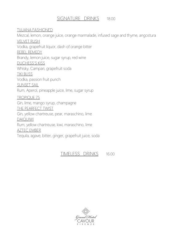 Menu di Divina Terrazza Rooftop Bar 