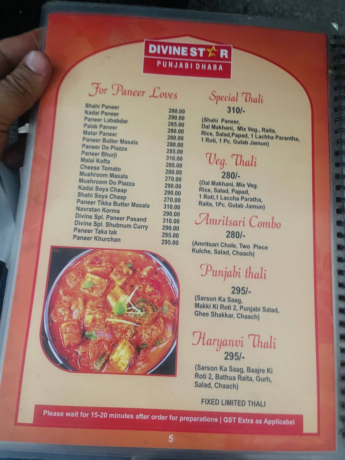 Divine Cafe & Party Lounge menu