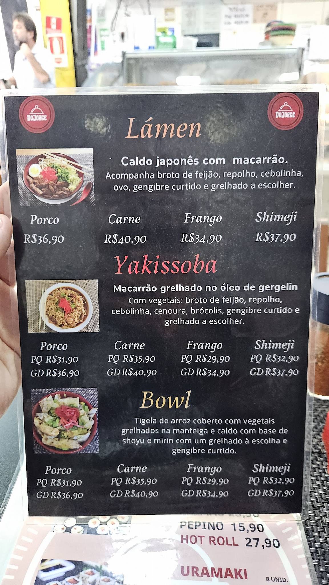 Do Jorge Japonês cardápio