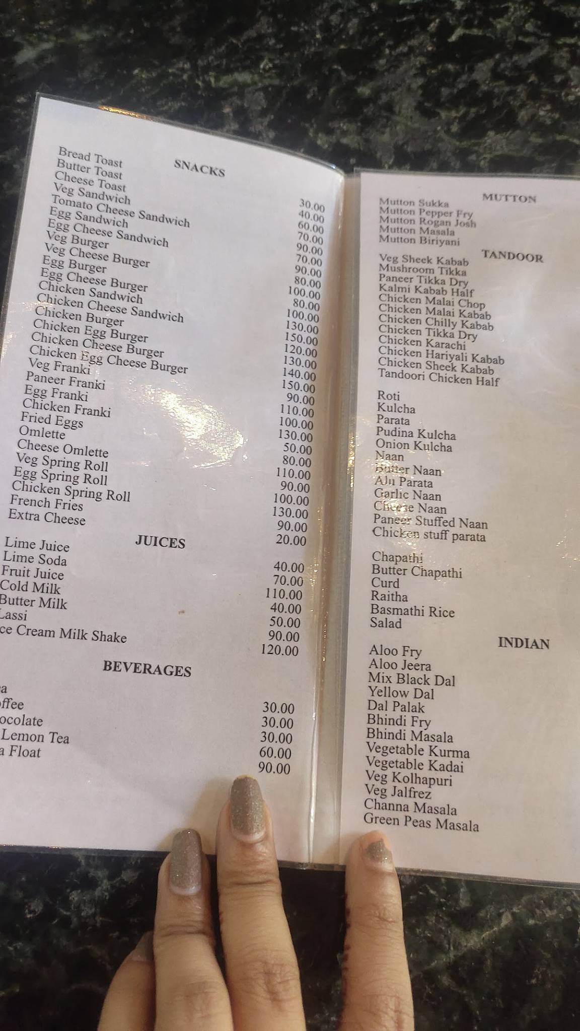 Dollops menu