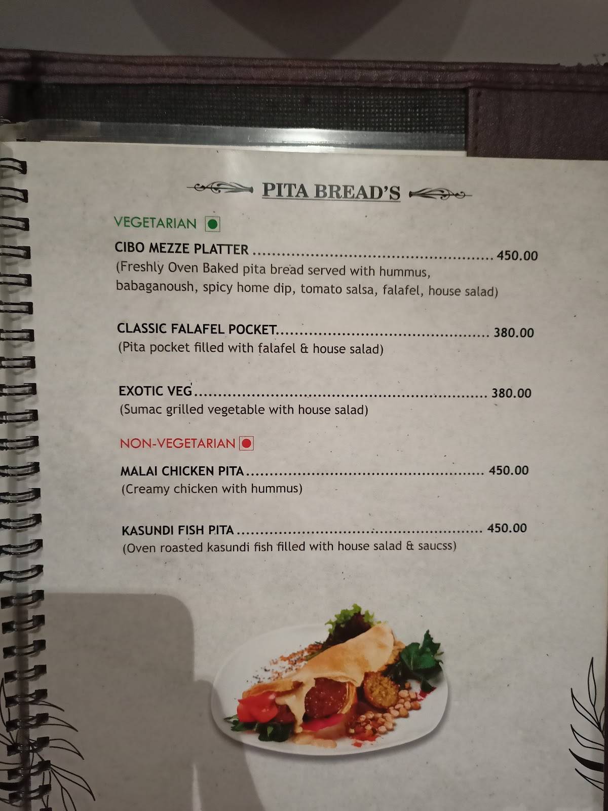 CIBO Multi Cuisine Family Restaurant and Sports Bar menu