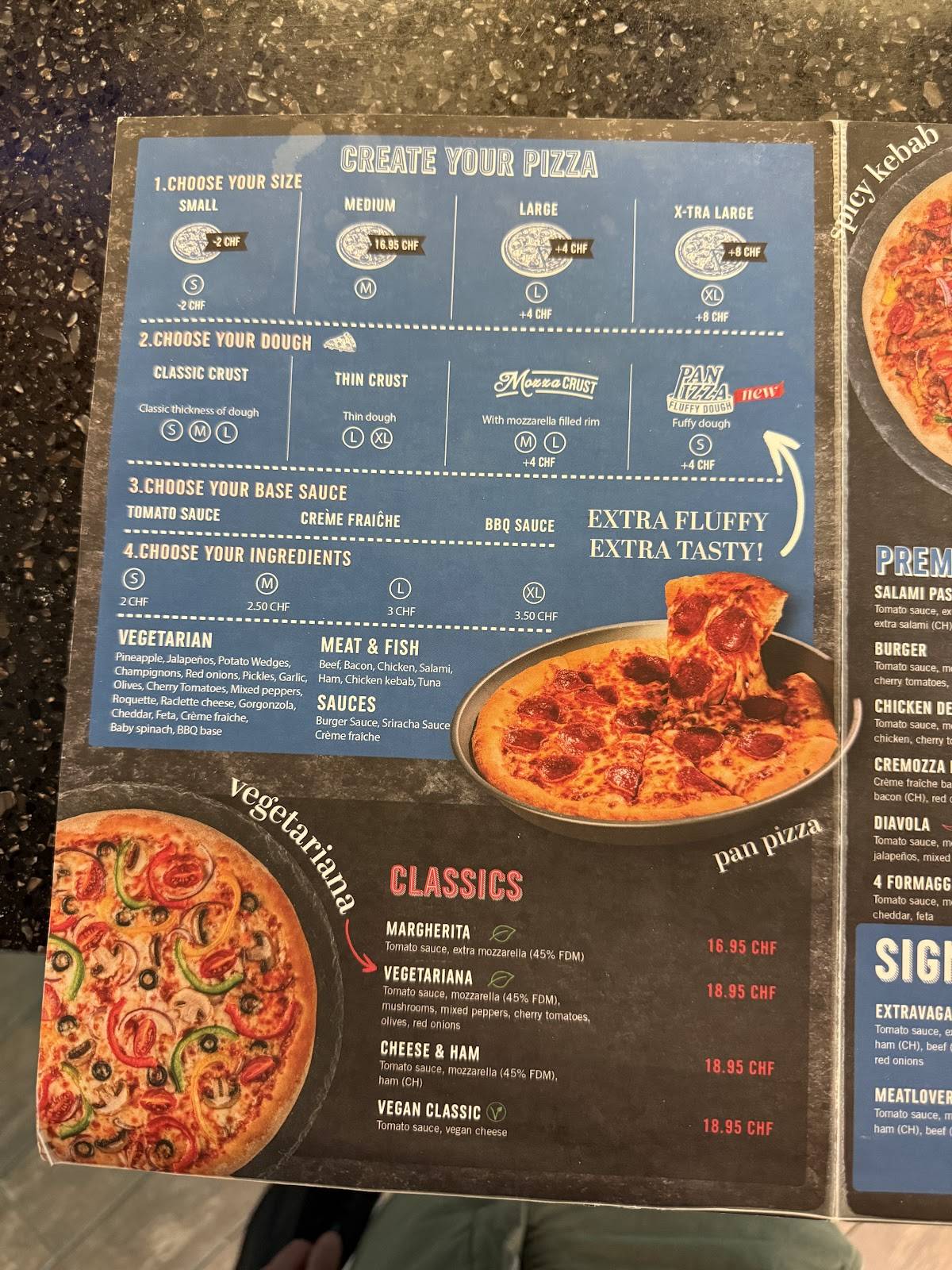 Menu di Domino's Pizza 