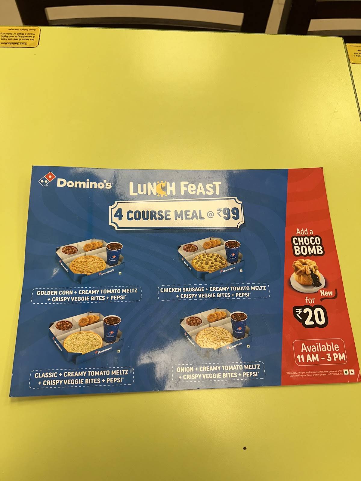Domino's Pizza Vijay Nagar 2nd Stage, Mysuru menu