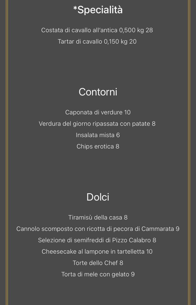 Menu de Lune Storte