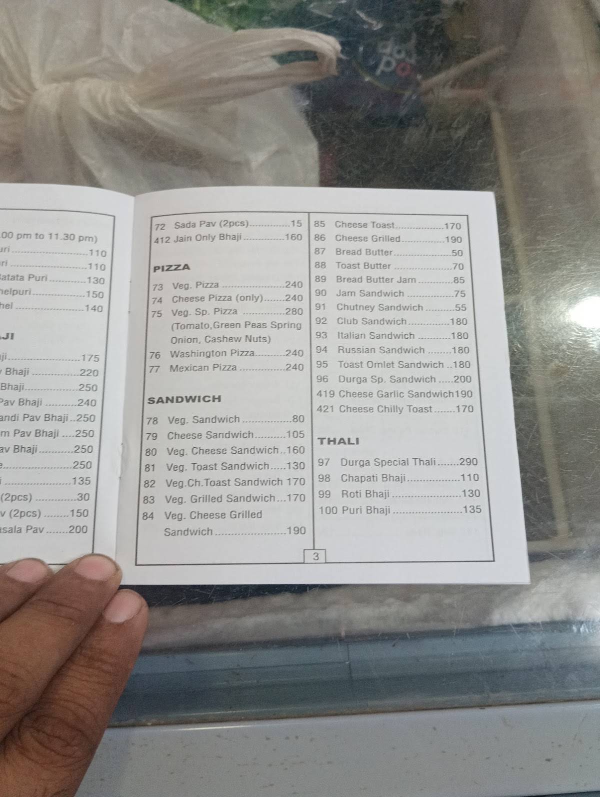 Durga Vihar Pure Veg menu