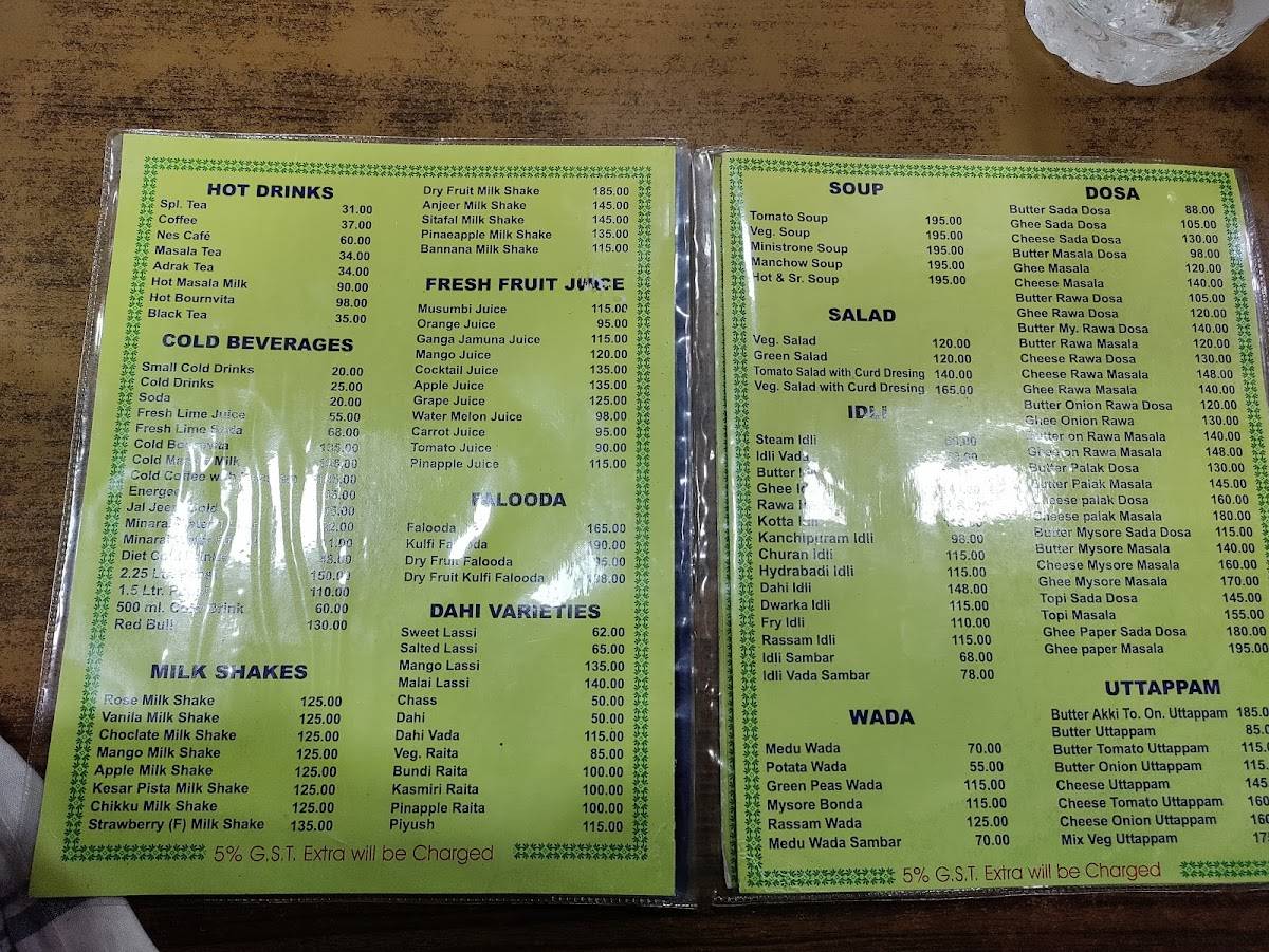 Dwarka Veg Restaurant menu