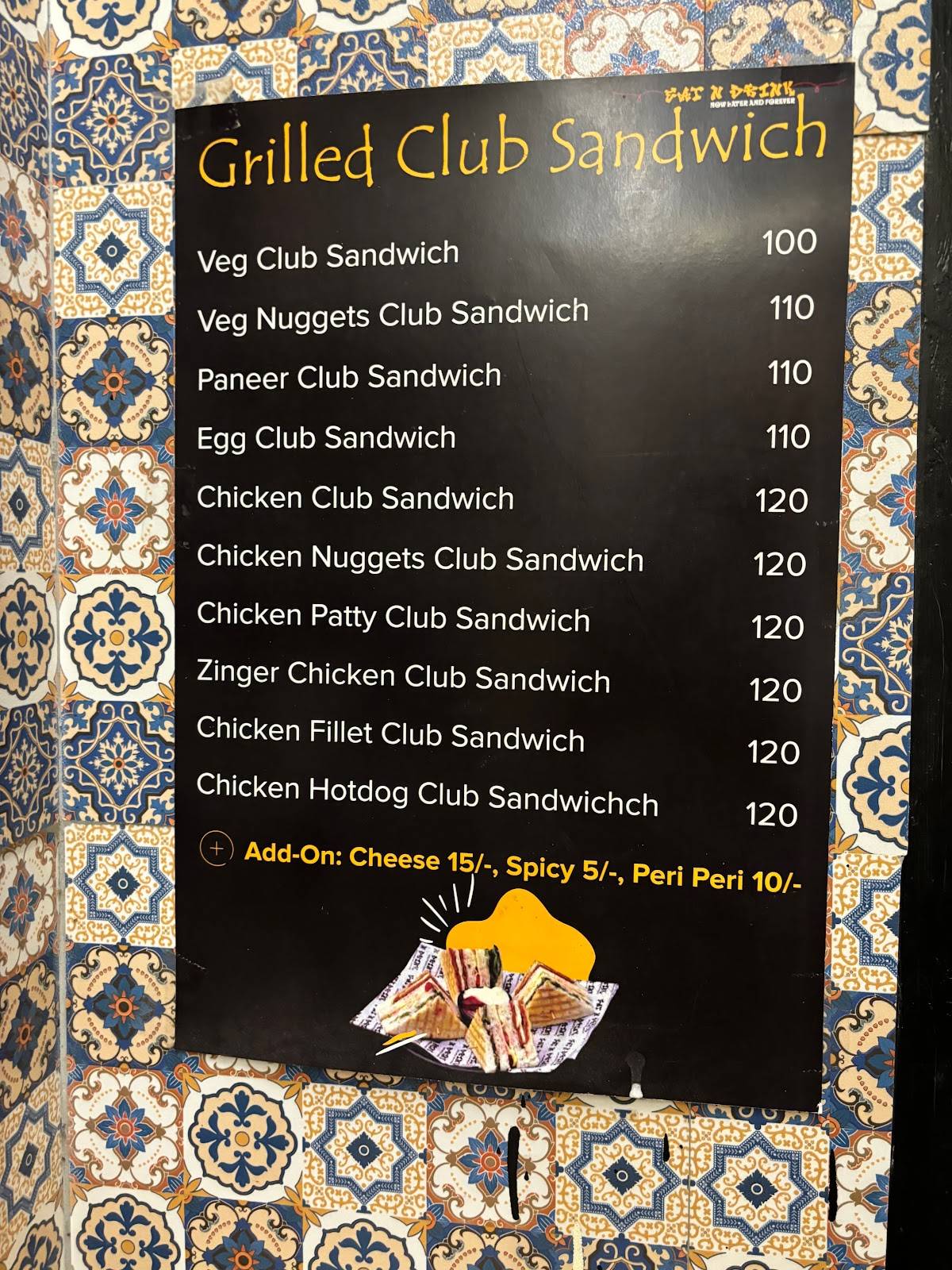 EAT N DRINK menu