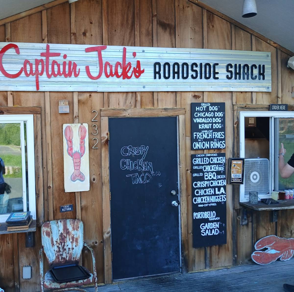 Menu at Captain Jack's Roadside Shack restaurant, Easthampton