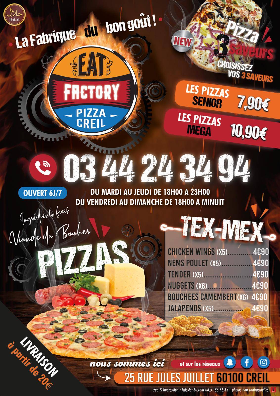 Menu de Eat Factory Pizza