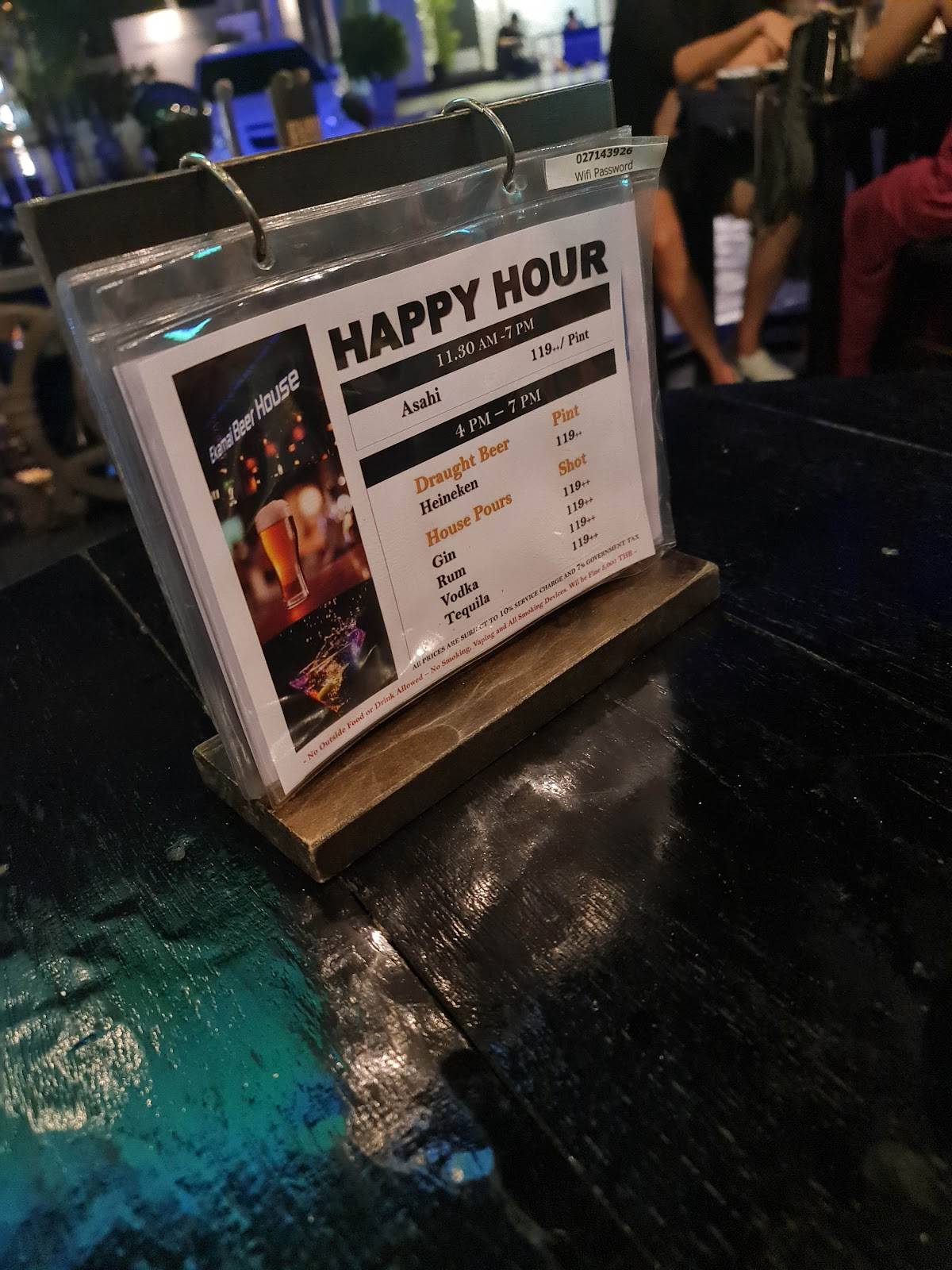 Menu at Ekamai Beer House pub & bar, Bangkok