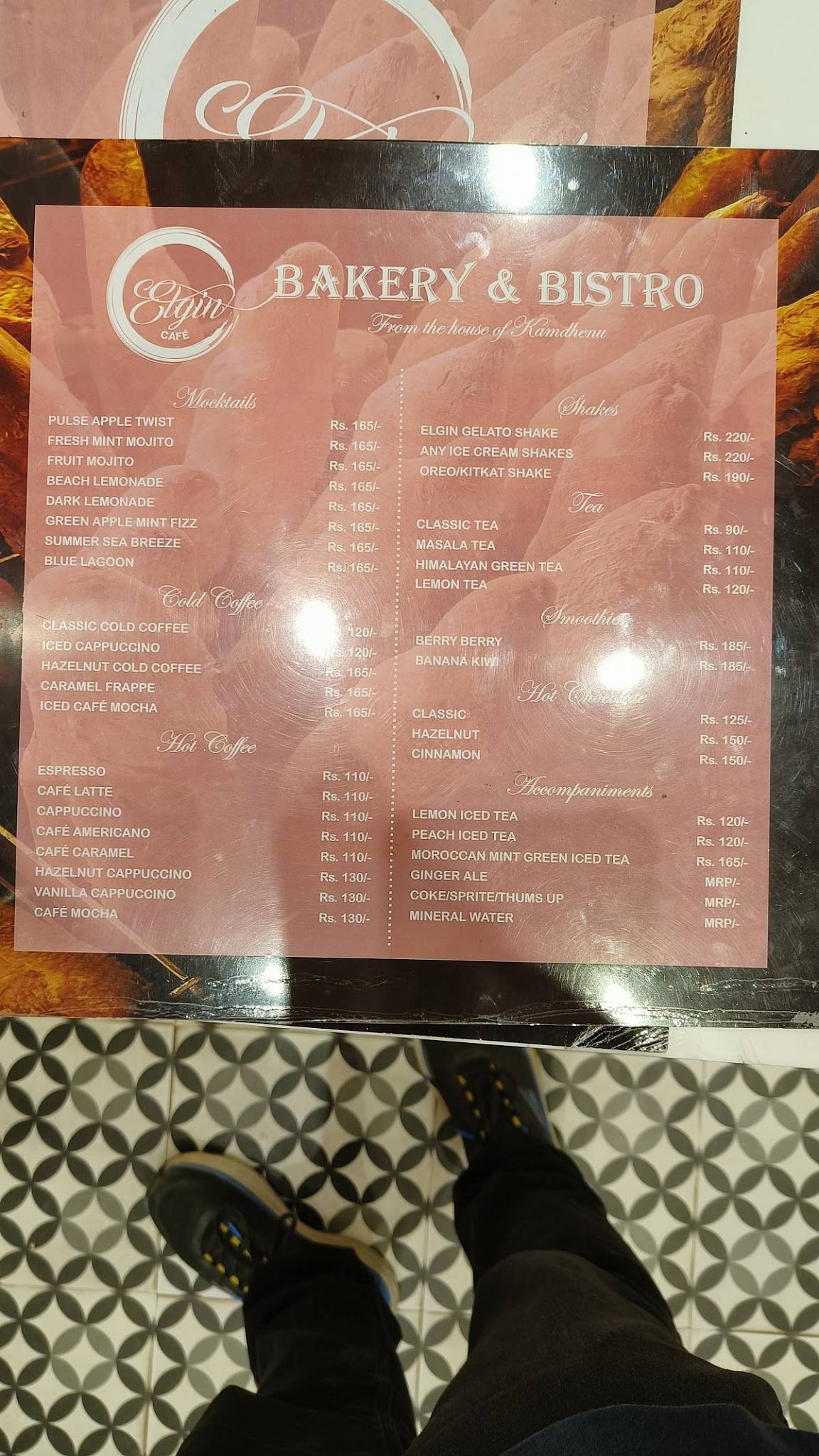 Elgin Cafe menu