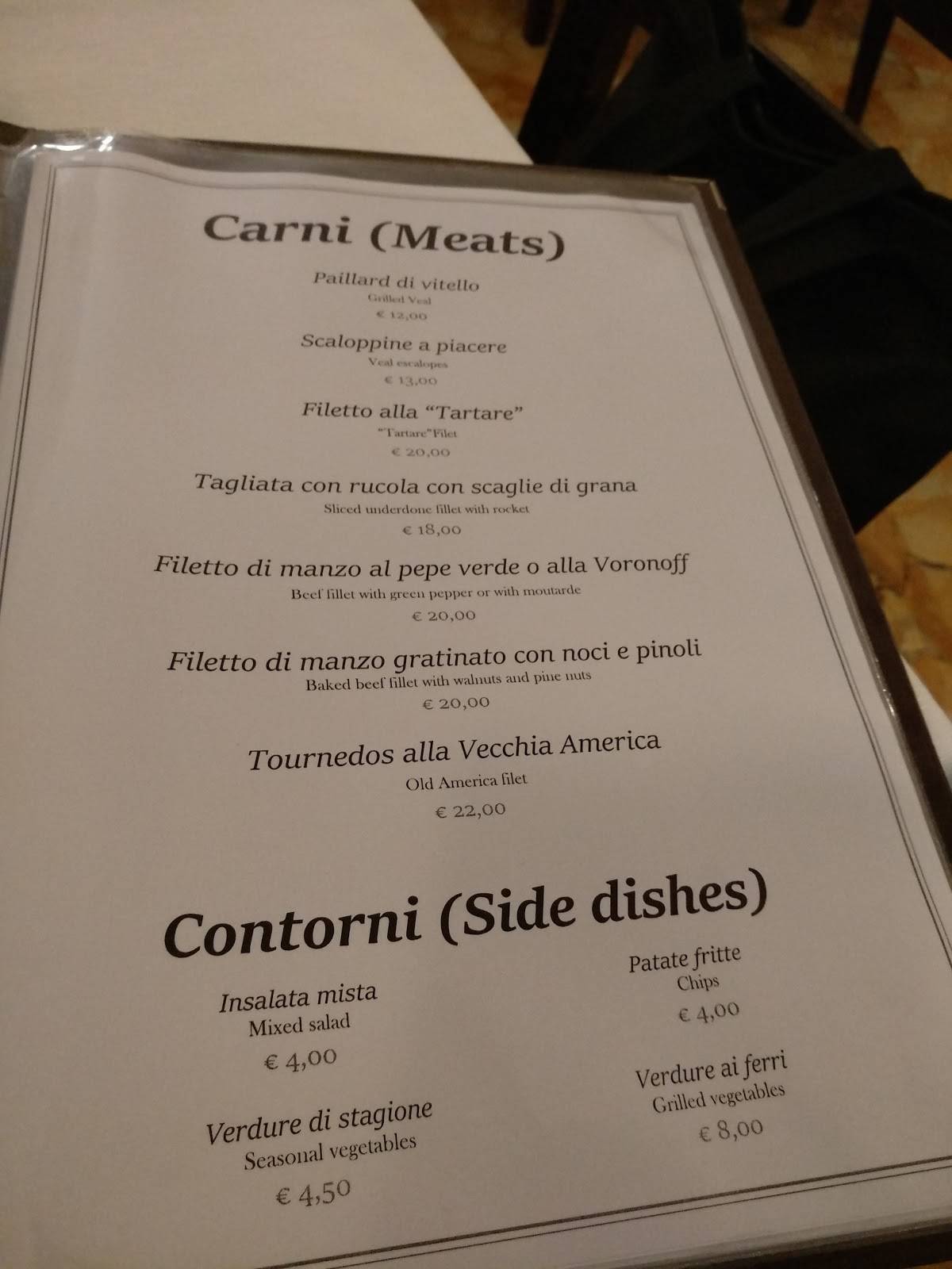 Menu di Ristorante Elite Rapallo 