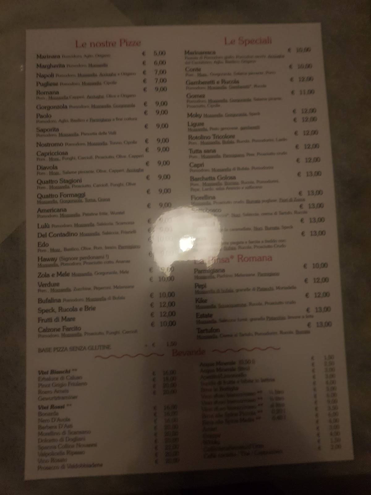 Menu di Emiliana 