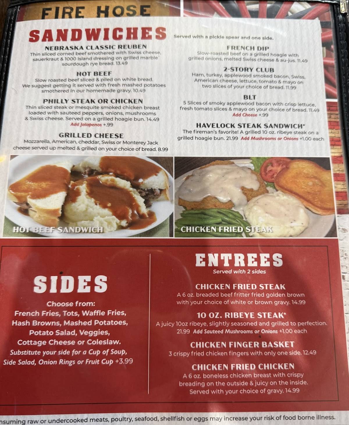 Menu at Engine House Cafe, Lincoln