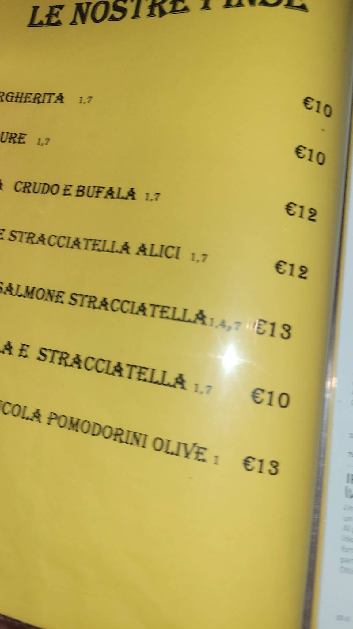 Menu di Enoteca Graziani 