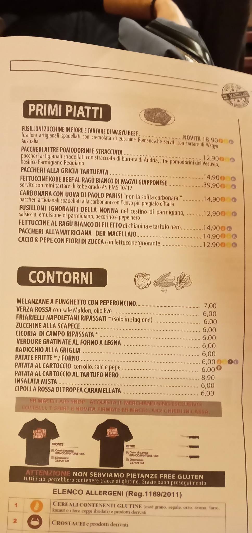 Menu di Er Macellaio 