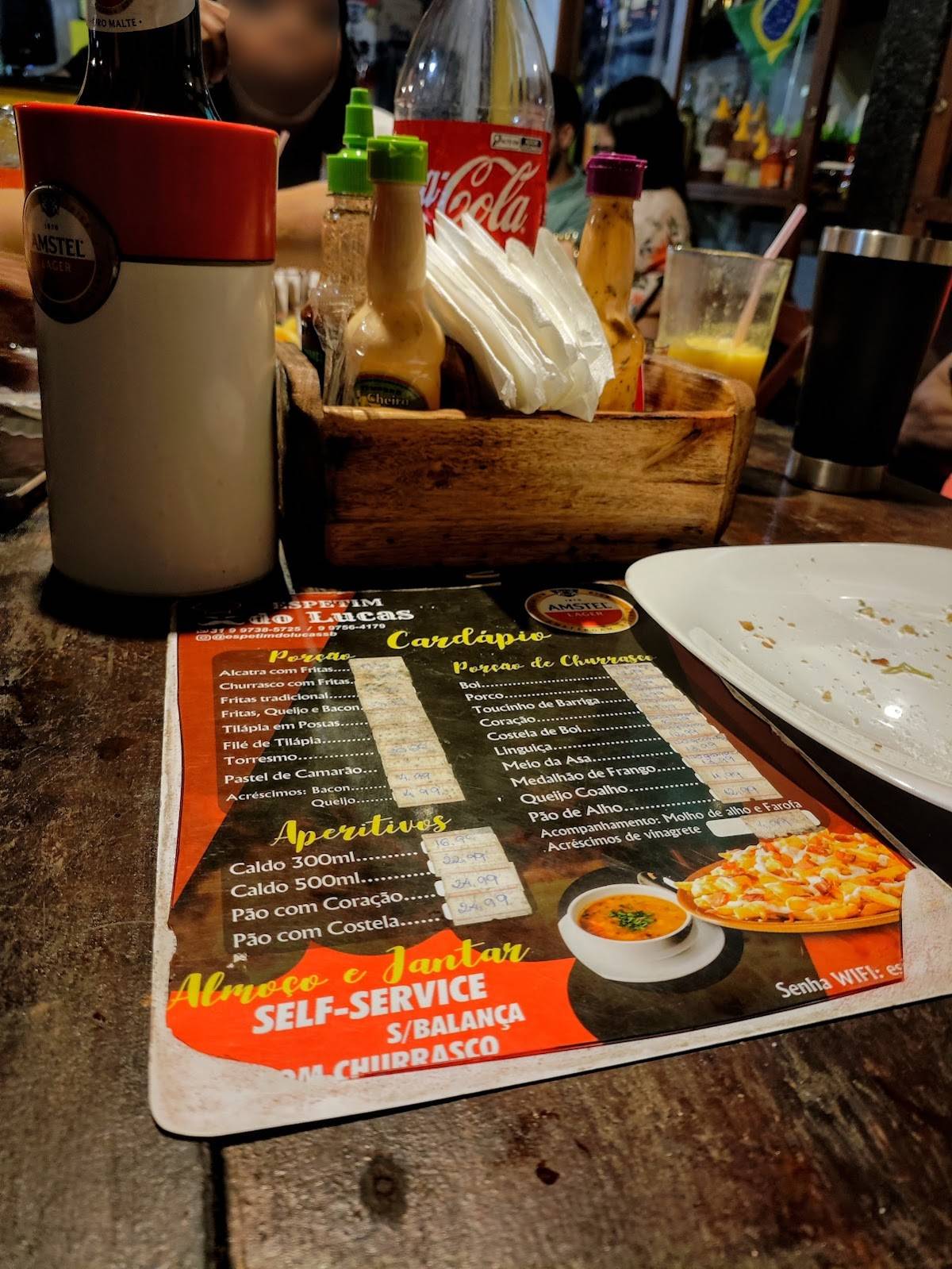 Espetim do Lucas cardápio