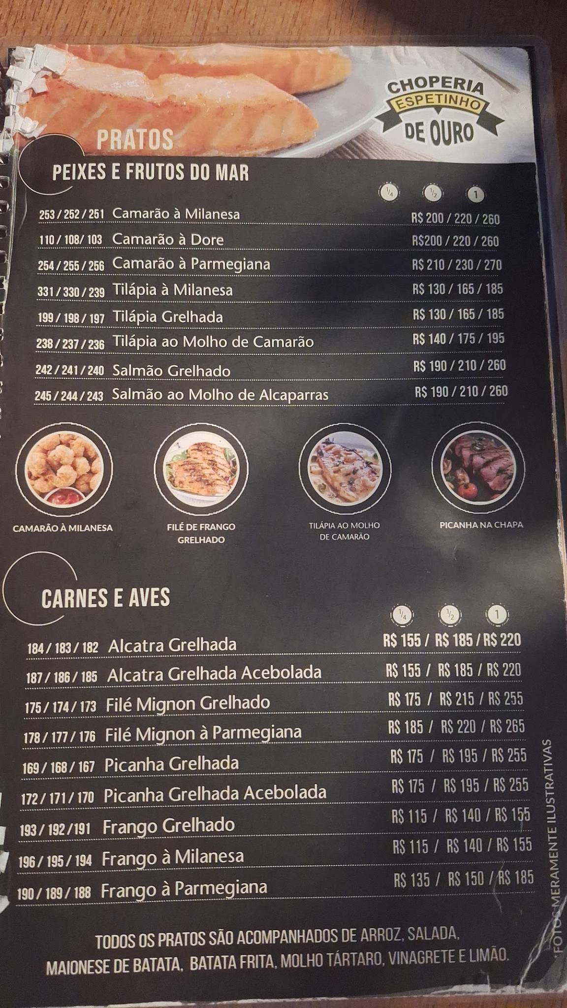 Espetinho de ouro choperia cardápio