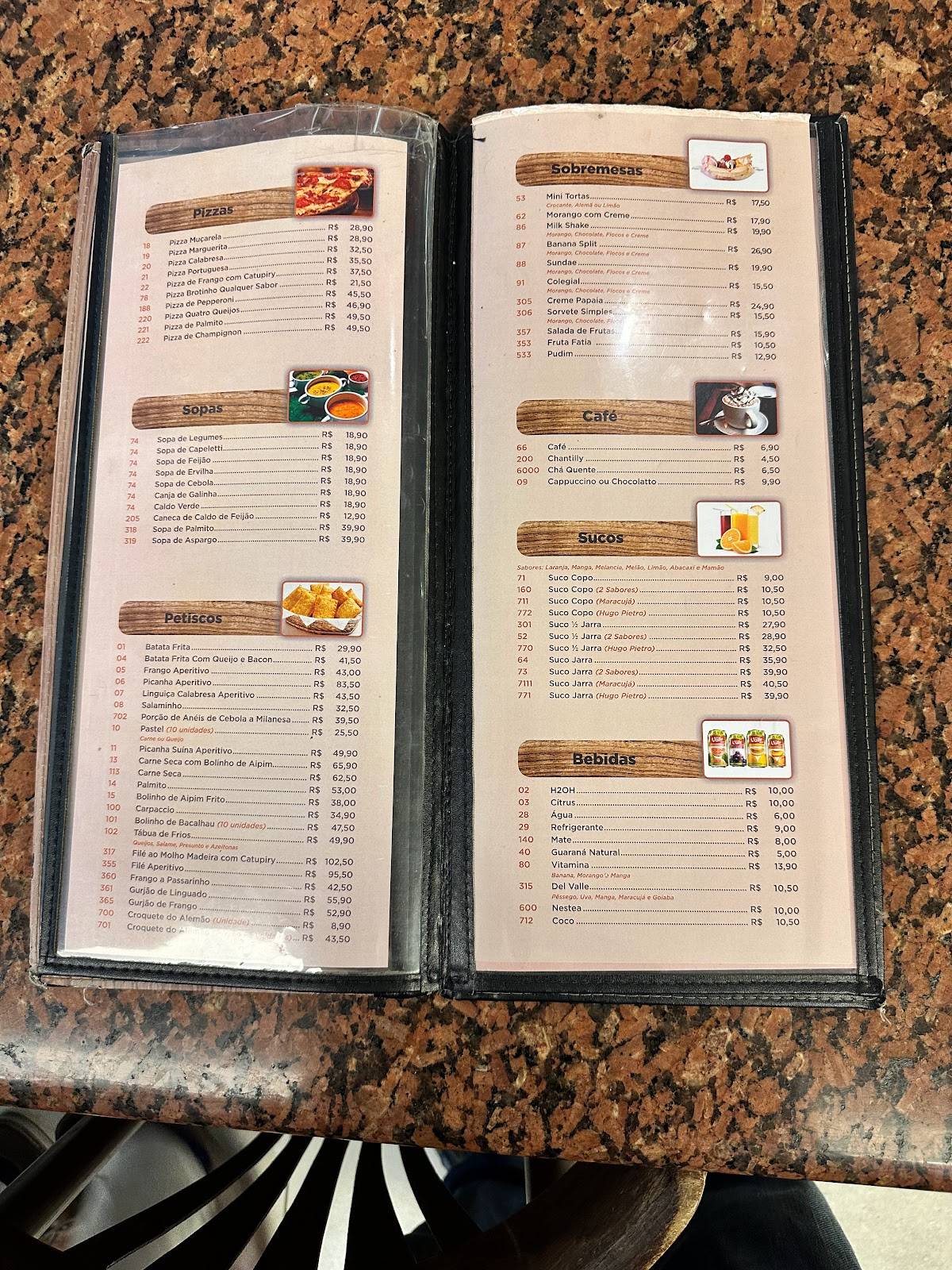 Estação Downtown cardápio