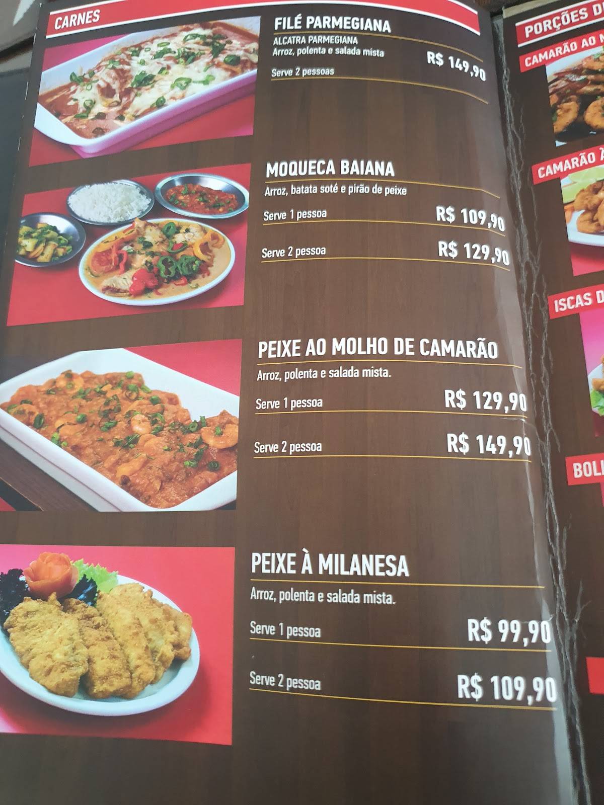 FILET NA GRELHA cardápio
