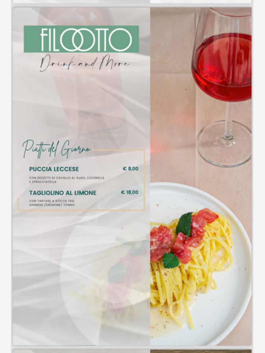 Menu di FILOTTO drink & more 