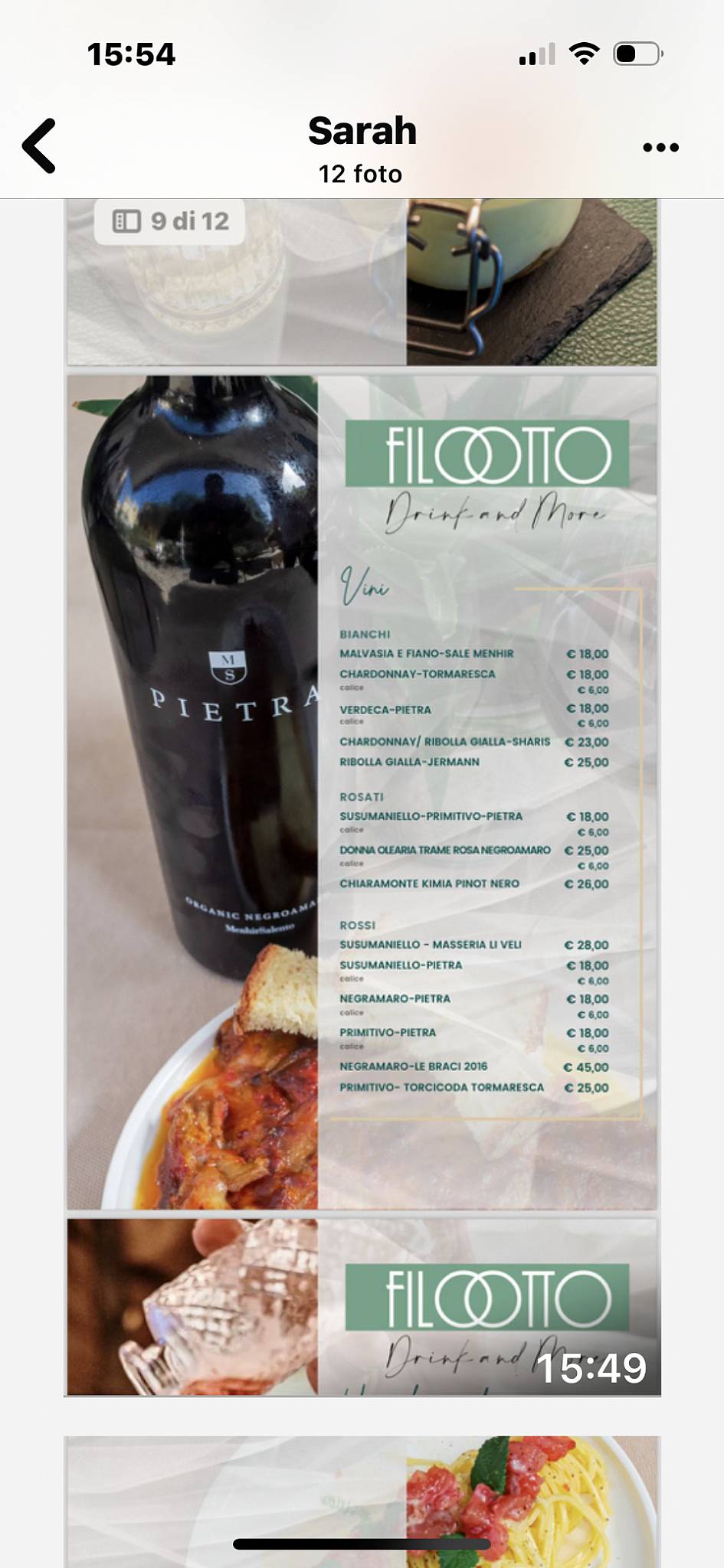Menu di FILOTTO drink & more 