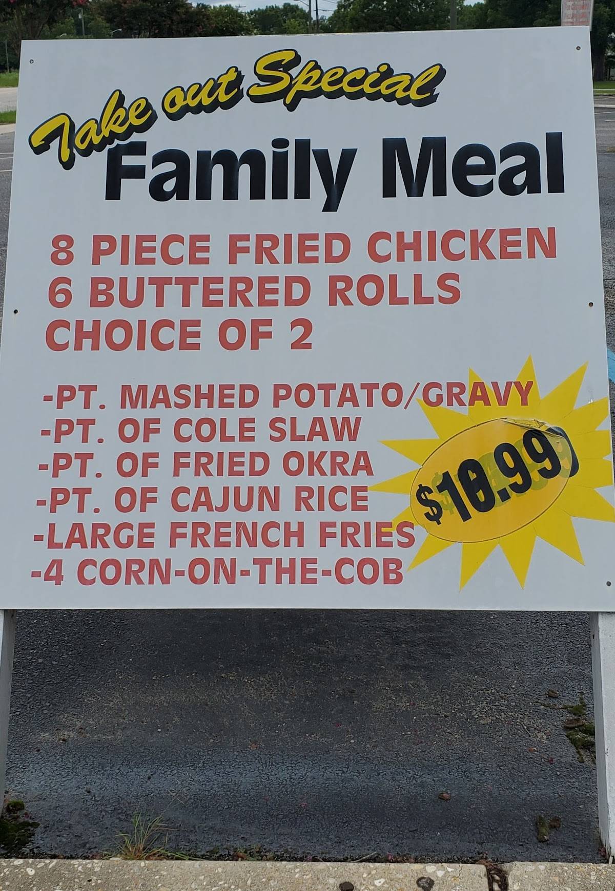 Menu at Biddie Banquet fast food, Orangeburg