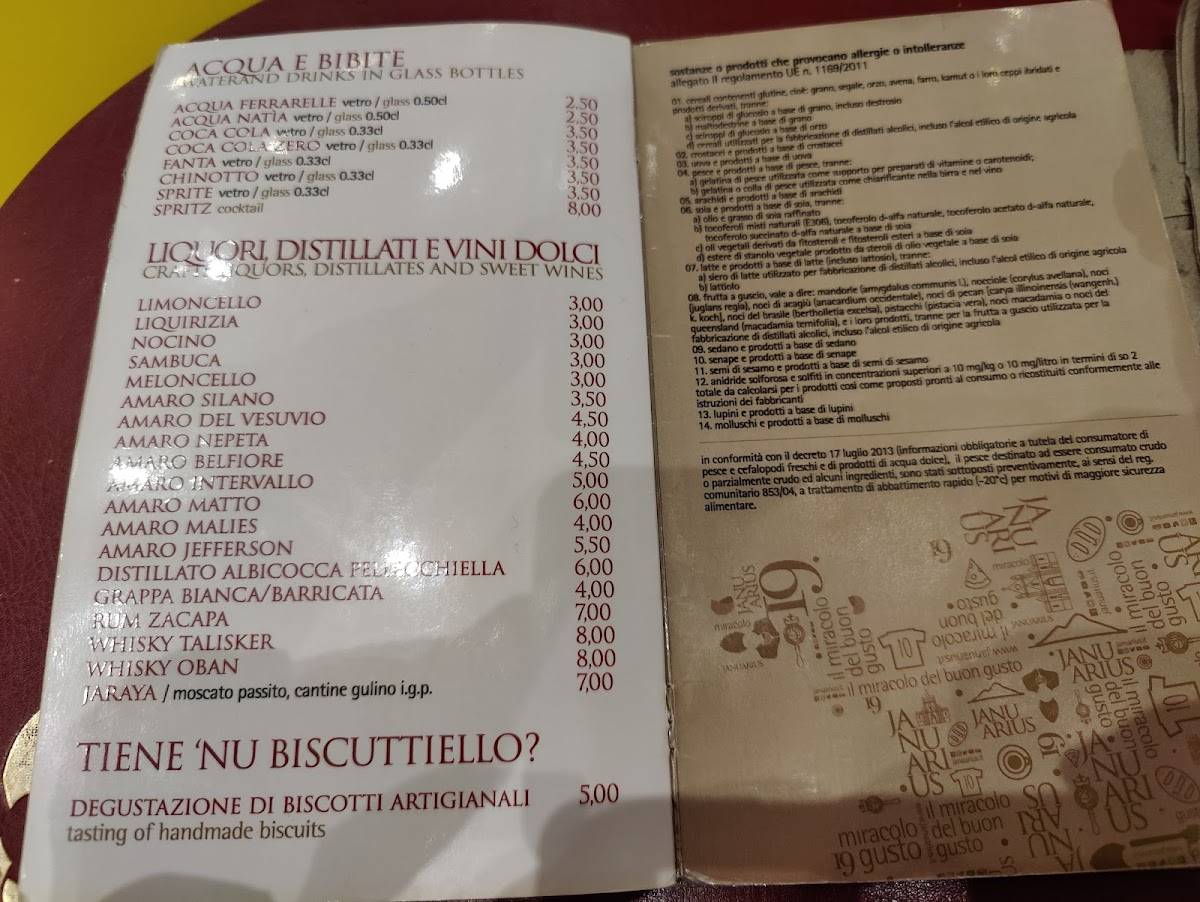 Menu di Januarius 
