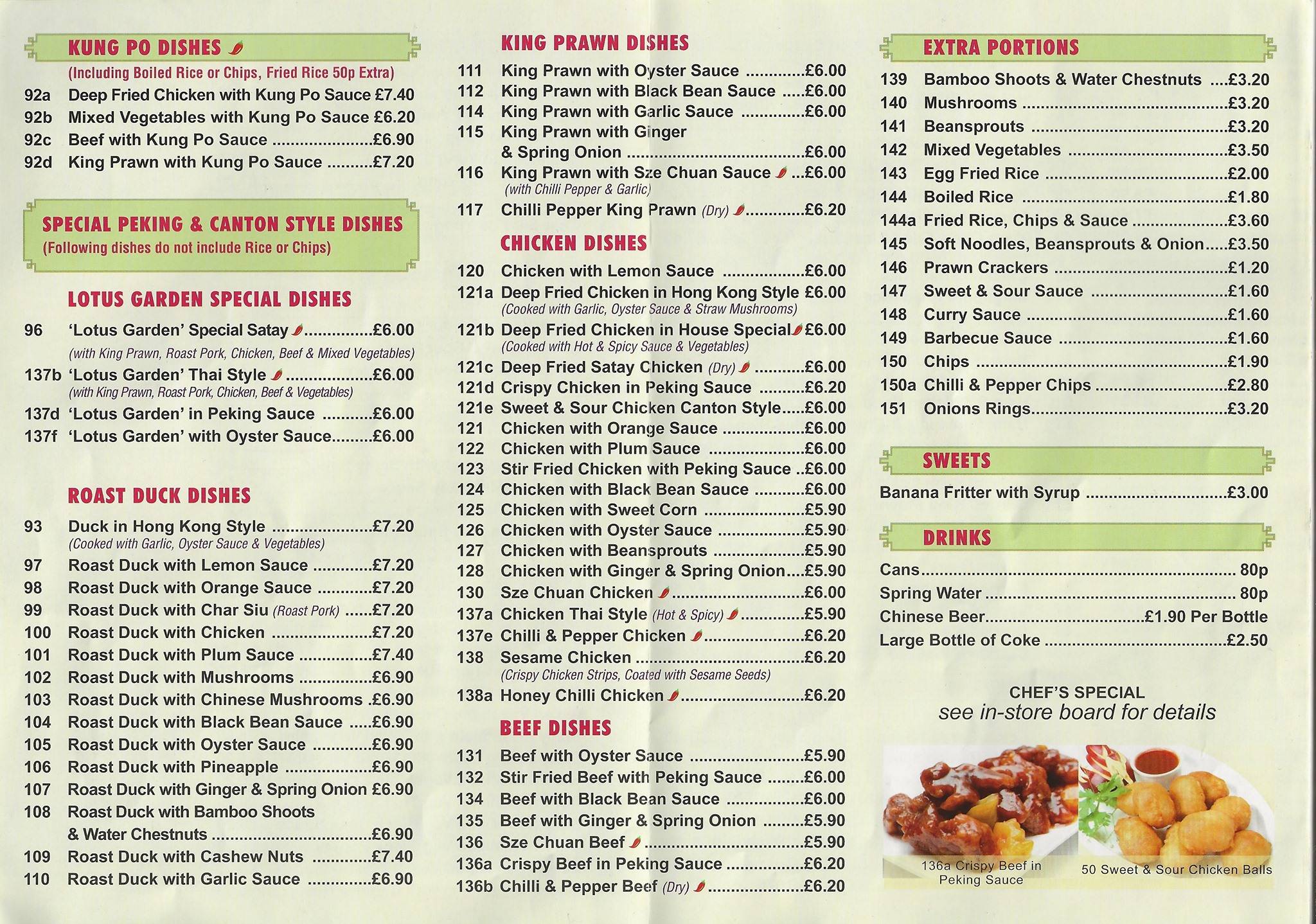 Menu at Lotus Garden Chinese Takeaway fast food, Penrith