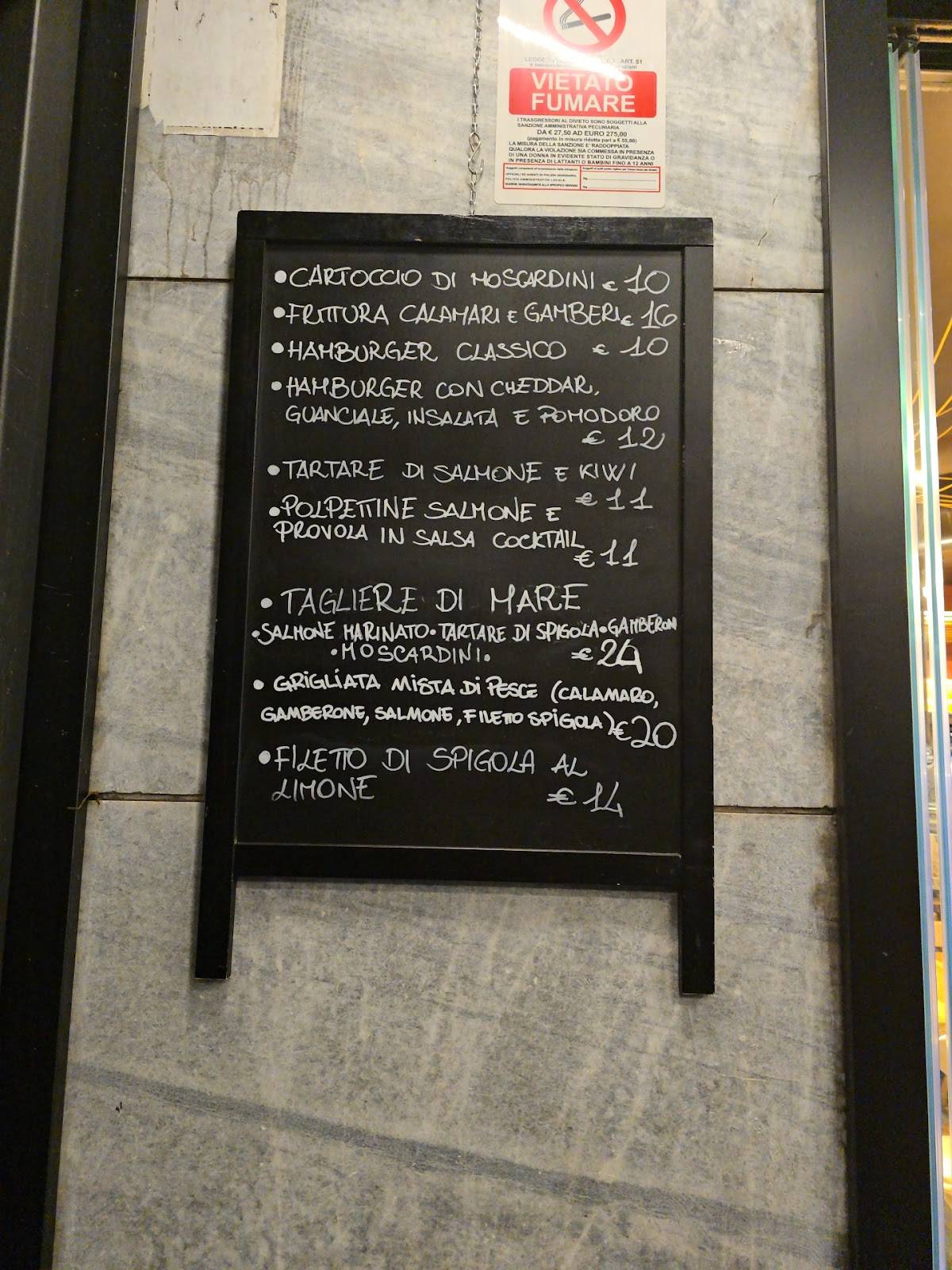 Menu di Fatti di Farina via Collatina 