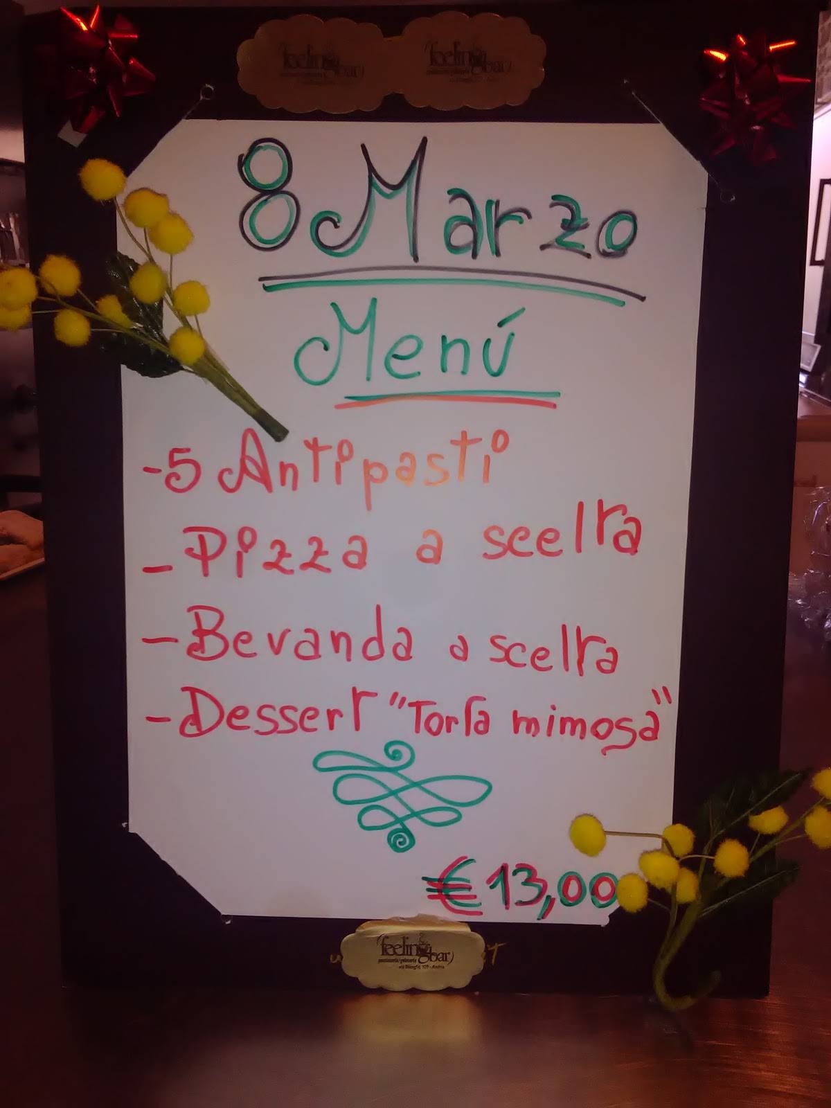 Menu di Feeling Bar 