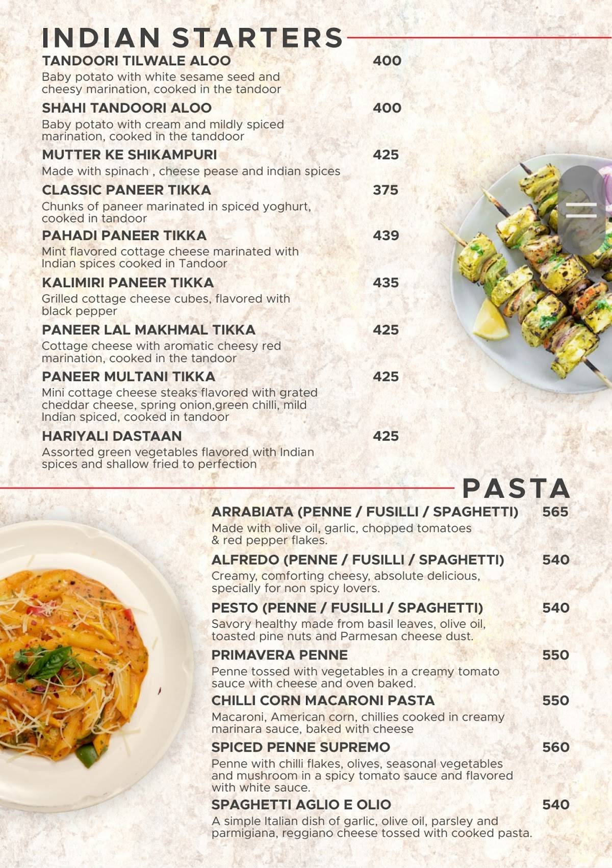 Flag's II Veg World Cuisine menu