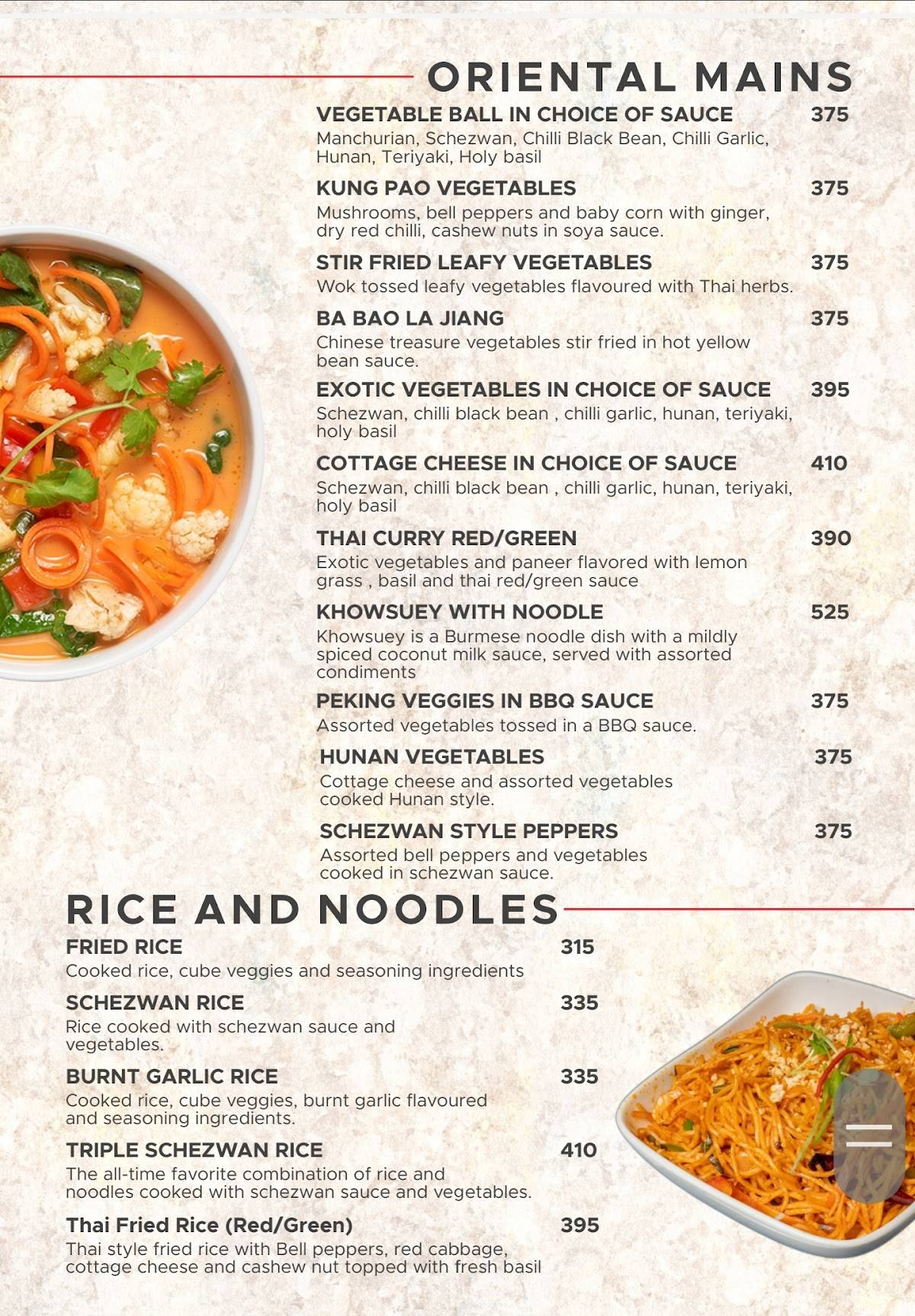 Flag's II Veg World Cuisine menu