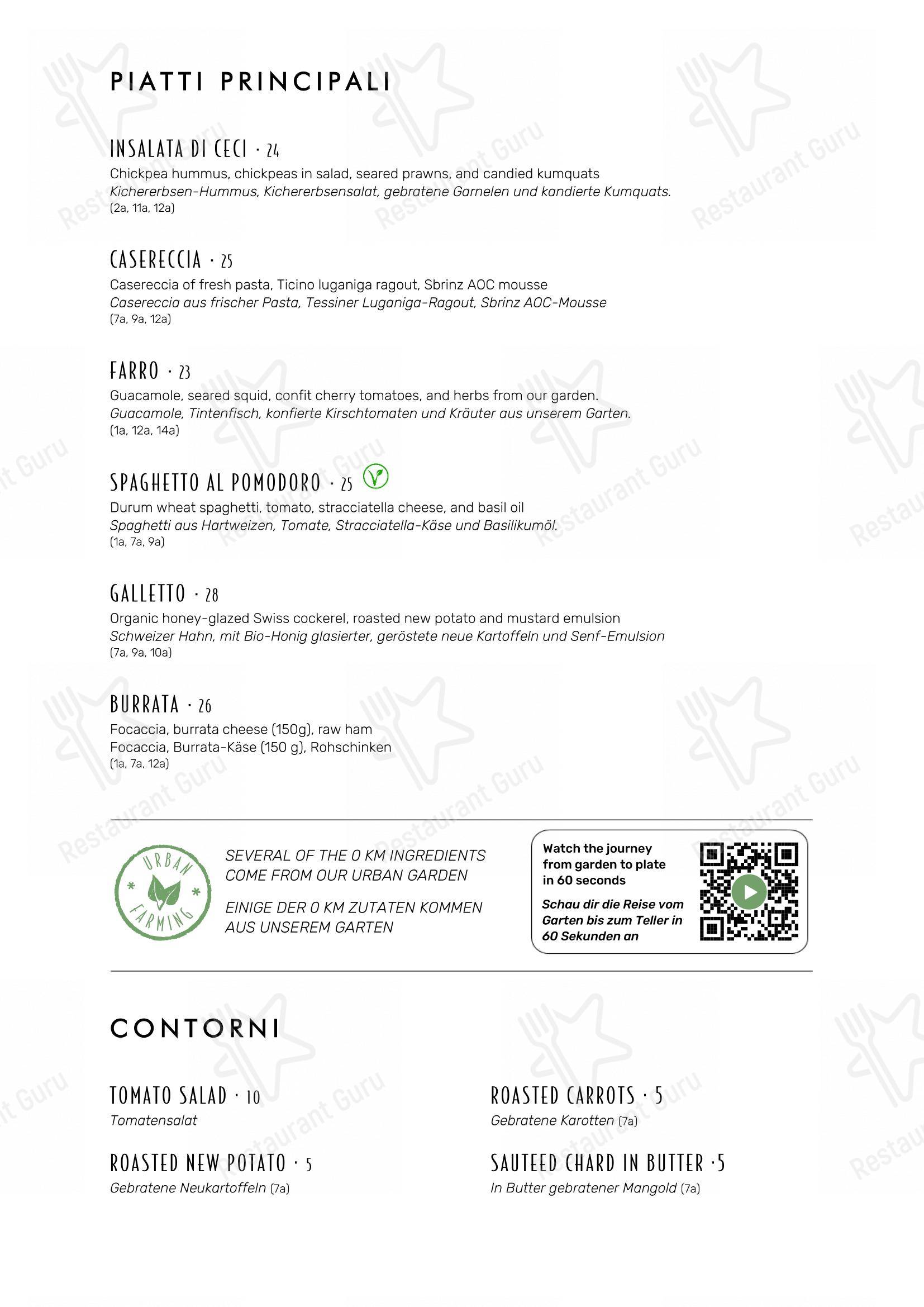 Menu per Flamel Restaurant in Lugano